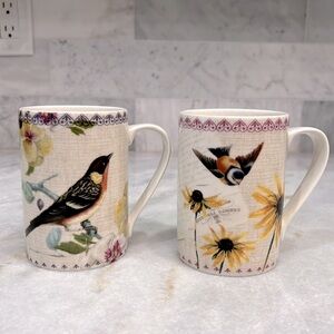 222 Fifth PTS Int’l Butterfly and Bird Mugs (2)